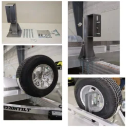 Aluma 6" 5 Bolt Vertical Spare Tire Carrier #20-0000004